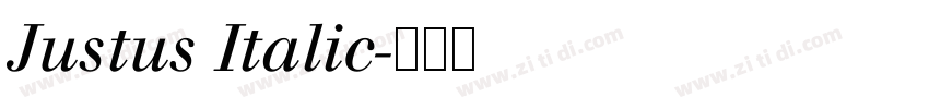 Justus Italic字体转换